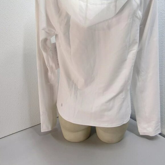 NEW ATHLETA Womens Interval Workout Hooded Jacket White Size L - Picture 10 of 12